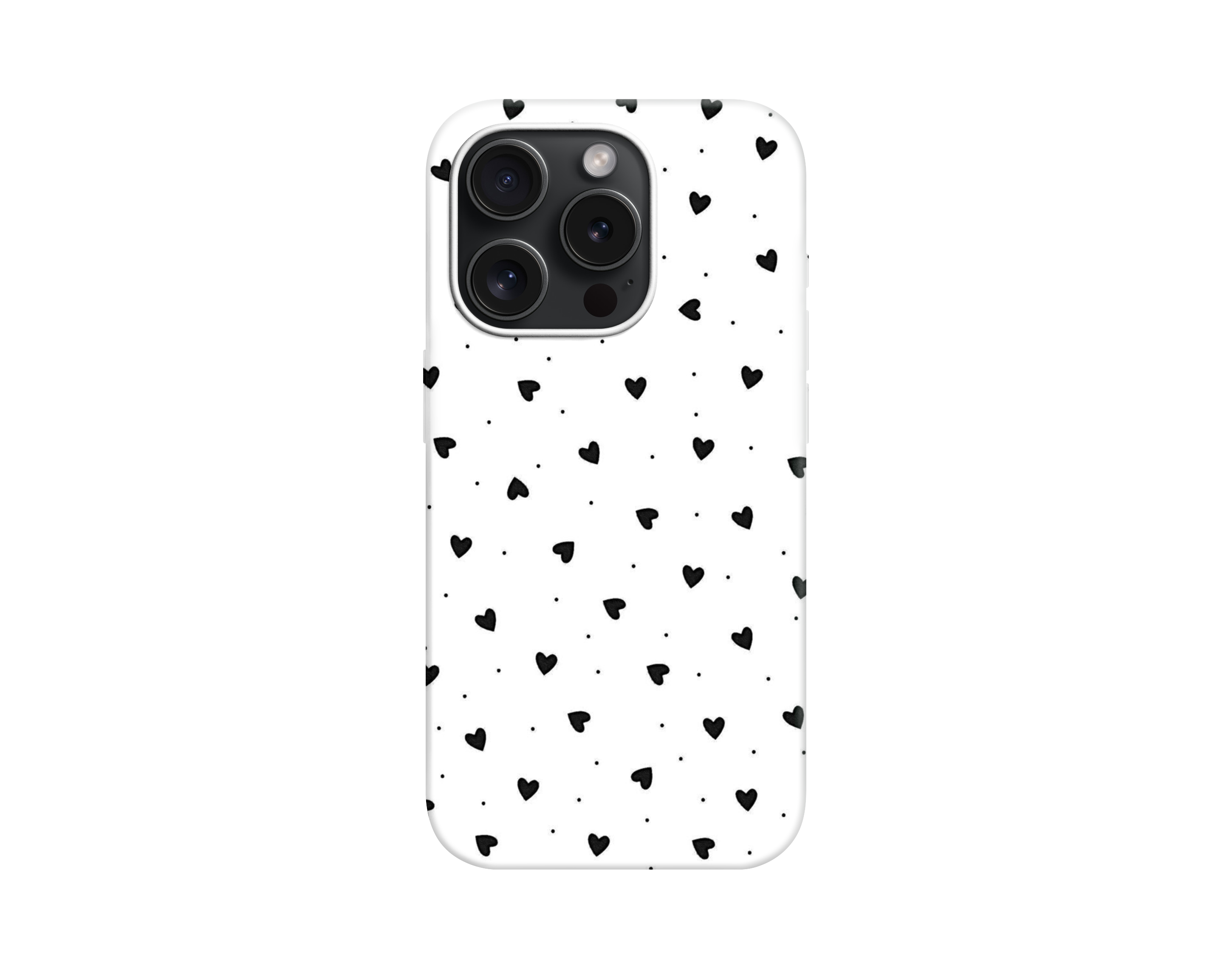 Siyah Kalp Premium Telefon Kılıfı -12