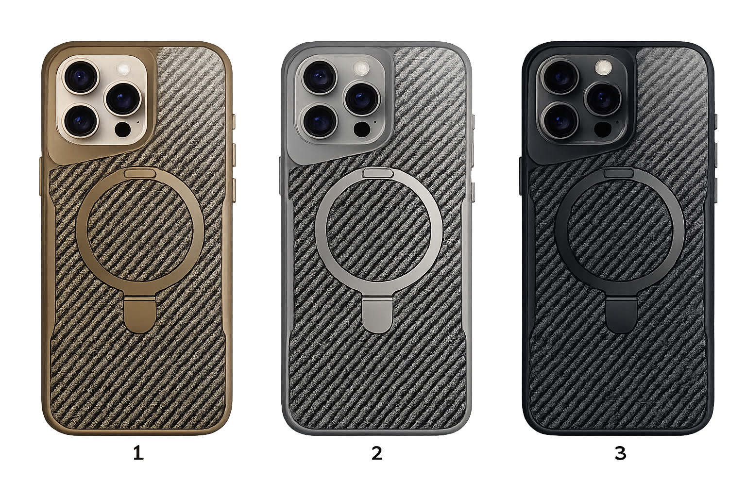 Standlı Elegance Carbon Serisi Telefon Kılıfı