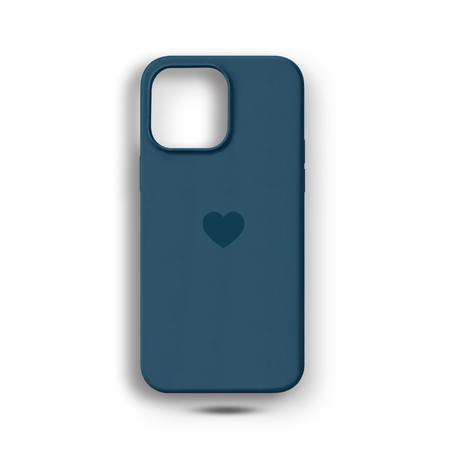 Lacivert Kalp Logolu Lansman Kılıf