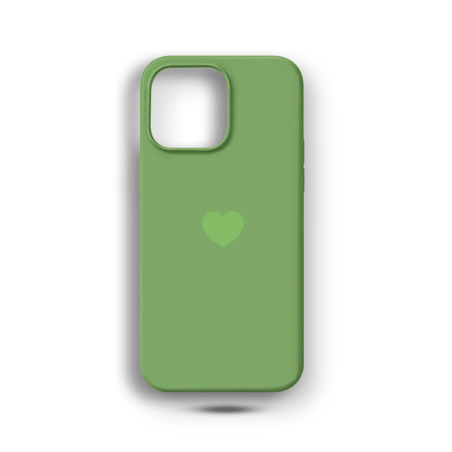 Fıstık Yeşili Kalp Logolu Lansman Kılıf