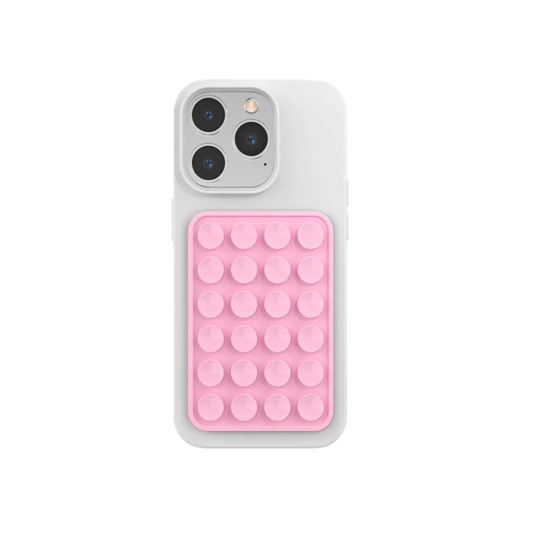 Telefon Arkası Silikon Vantuz Pembe