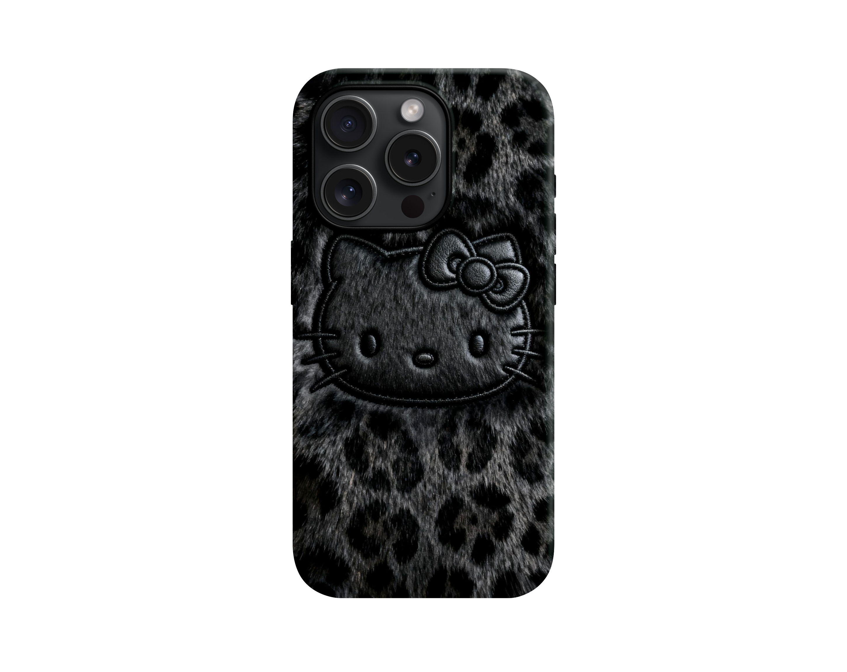 Hello Kitty Siyah Leopar Premium Telefon Kılıfı -312