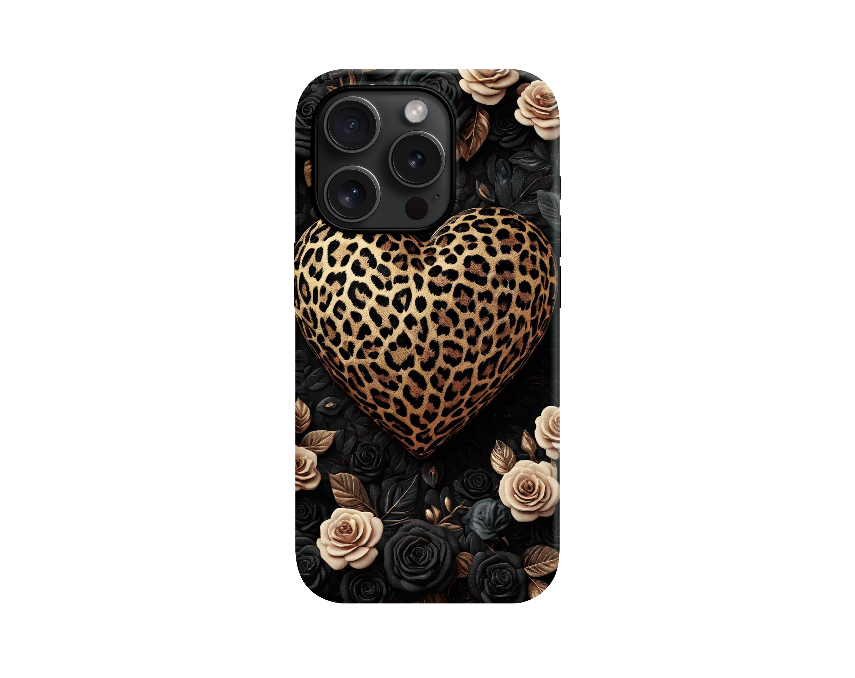 Leopar Kalp Premium Telefon Kılıfı - 331