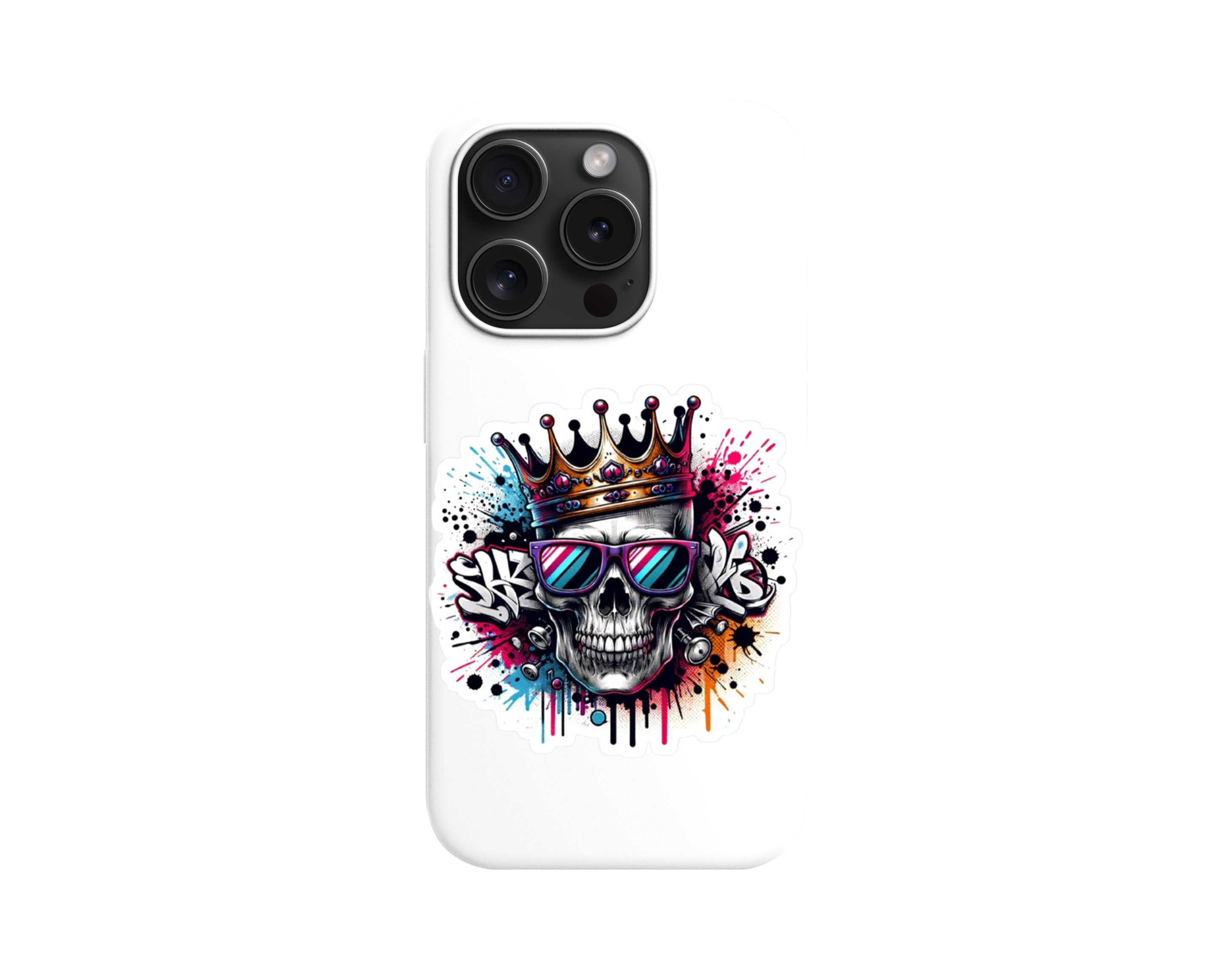 Skull Grafiti Premium Telefon Kılıfı - 390