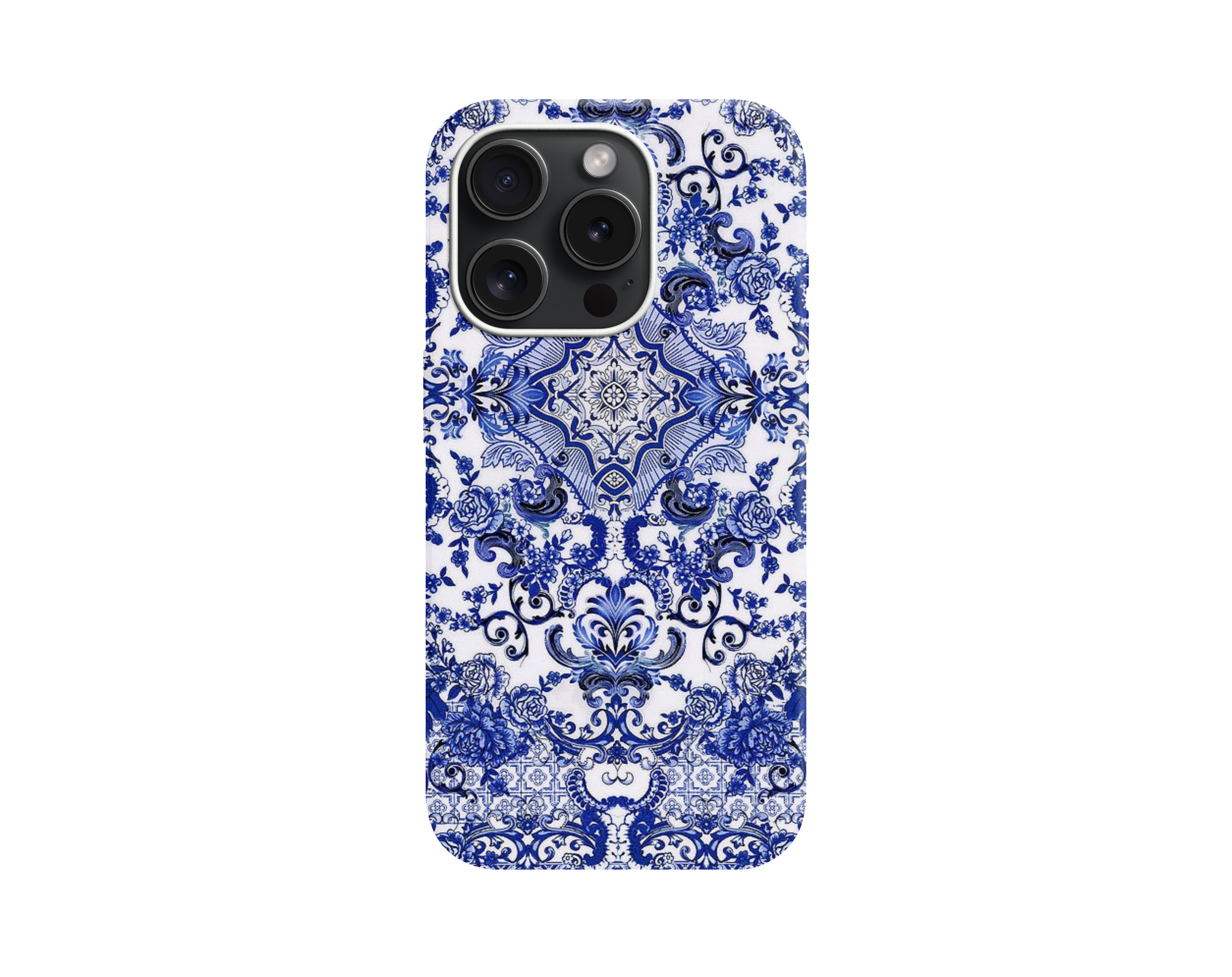 Mavi Desen Premium Telefon Kılıfı - 419
