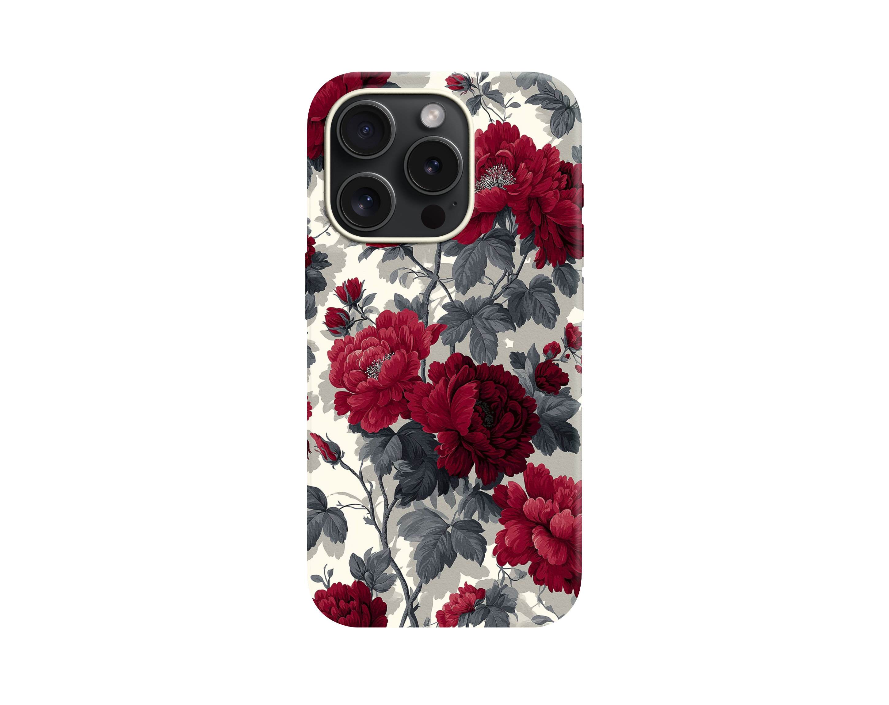 Kırmızı Çiçek Premium Telefon Kılıfı - 424